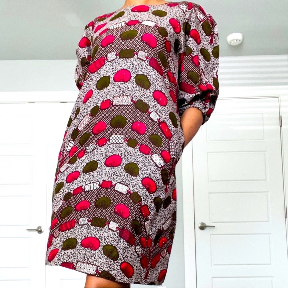 African Print Vibrant Summer Dress - Picture 2 of 4